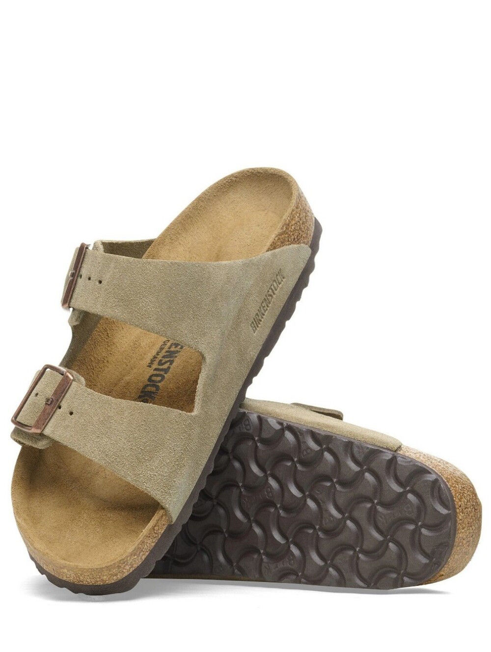 Very Good Condition Arizona Birkenstick In Light Brown Nubuck Leather